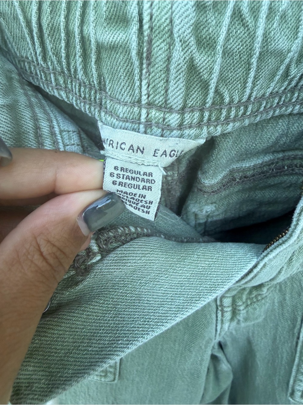 Women’s Sage Green Drawstring Jogger Pants - Picture 2 of 3